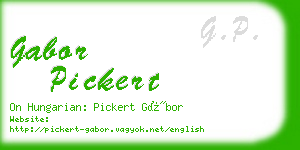 gabor pickert business card